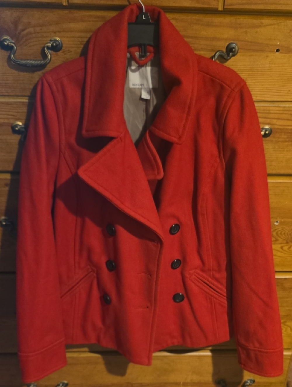 Old Navy Red Double-Breasted Peacoat
